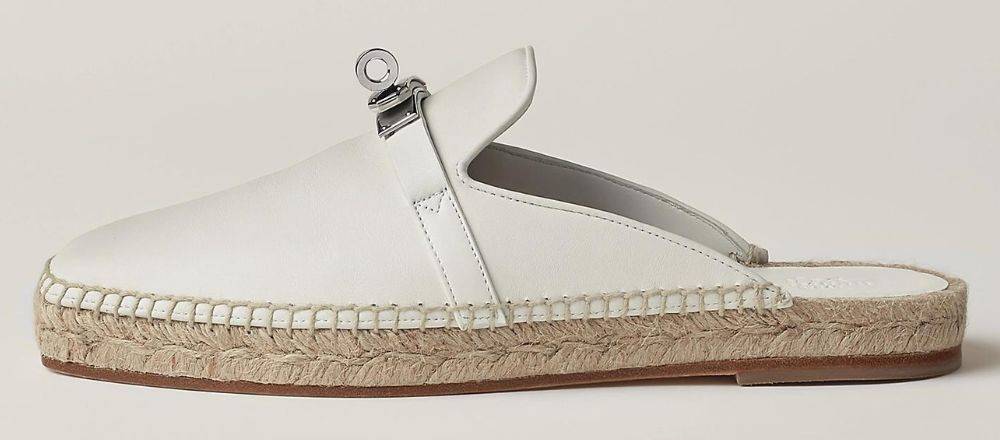 Skórzane espadryle damskie, Hermès, 3950 zł (Fot. materiały prasowe)