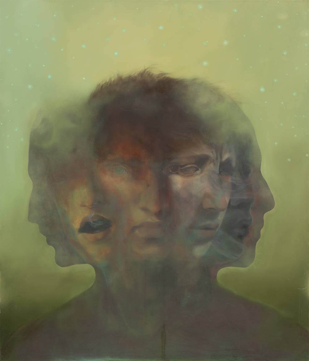 Krzysztof Gil, White Passing II, 2024, olej na płótnie, 140 × 120 cm. Dzięki uprzejmości artysty i Galerii Monopol