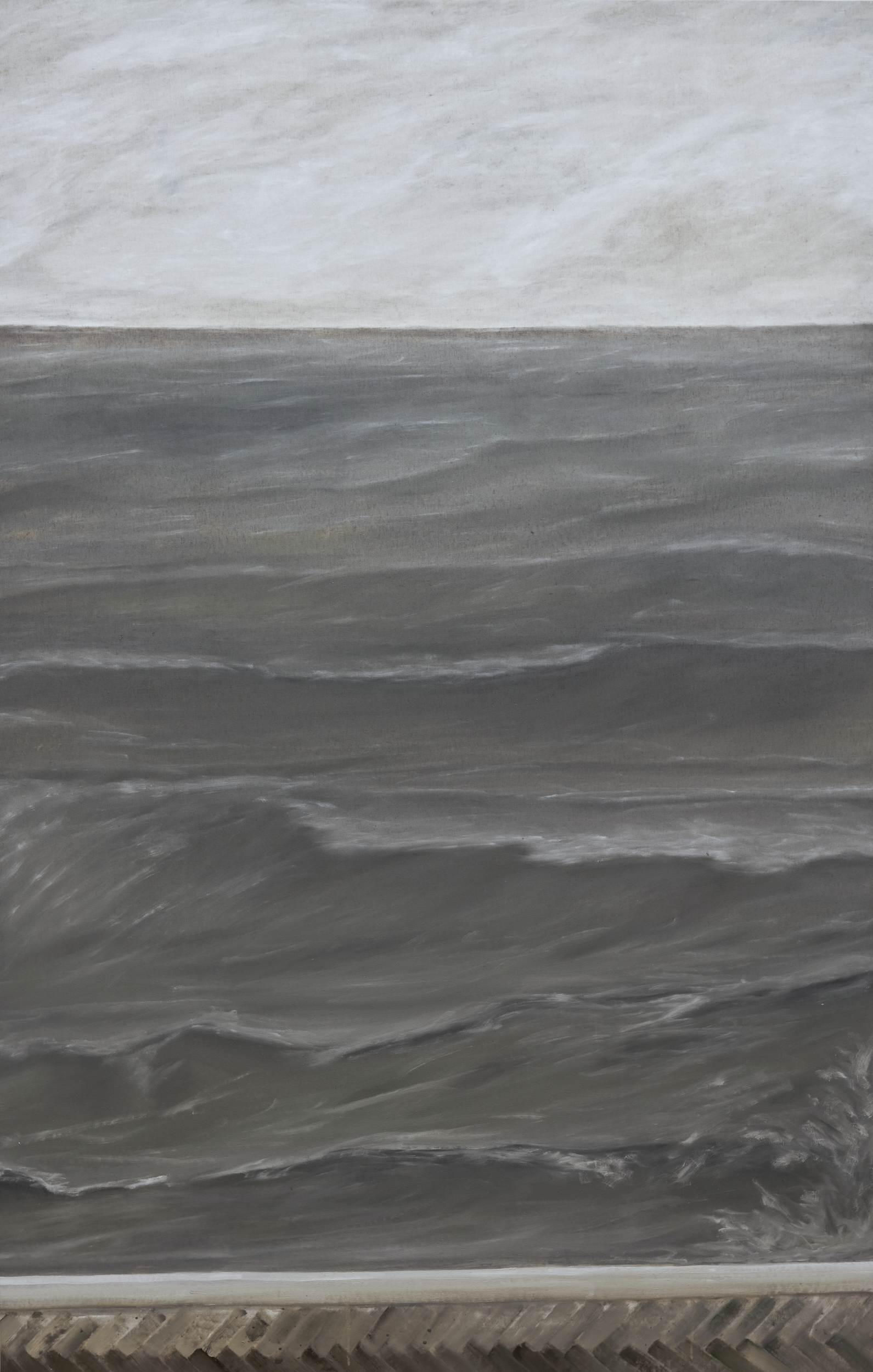Vasyl Tkachenko (LYAKH) untitled, 2024, olej na płótnie 210 × 150 cm (Fot. Dzięki uprzejmości galerii TBA)