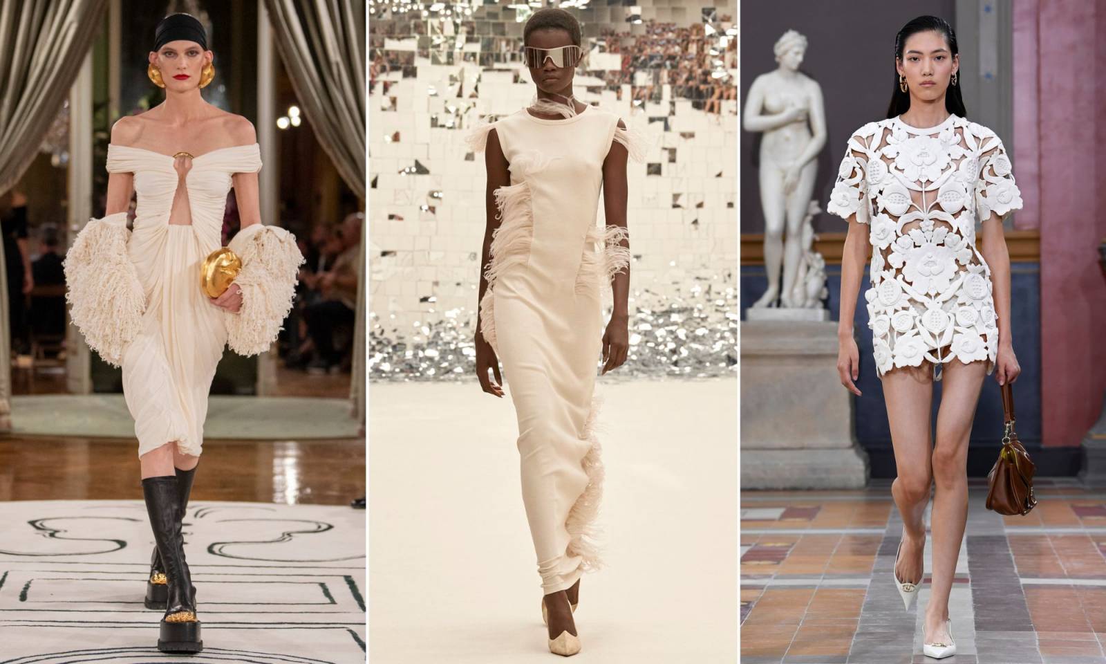 Schiaparelli, Acne Studios, Valentino (Fot. Spotlight. Launchmetrics)