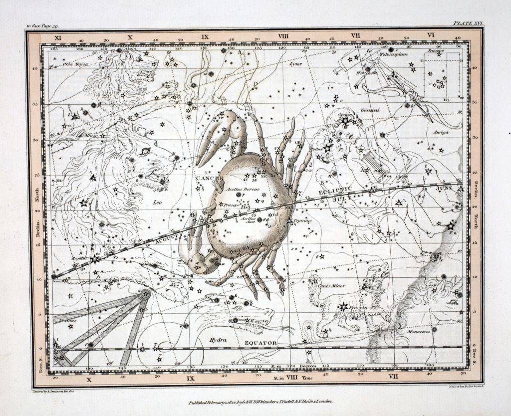 Konstelacja raka, Alexander Jamieson, 1822 r. (Fot. Getty Images)